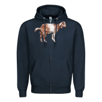Navy Nubian Goat Zipper Hoodie - LillyAllenDesigns