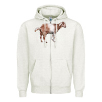 Oatmeal Heather Nubian Goat Zipper Hoodie - LillyAllenDesigns