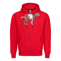 Red Nubian Goat Zipper Hoodie - LillyAllenDesigns