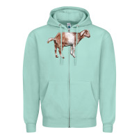 Seafoam Nubian Goat Zipper Hoodie - LillyAllenDesigns