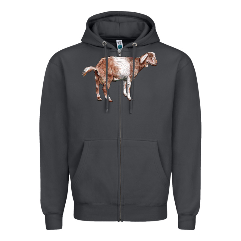 Nubian Goat Zipper Hoodie by LillyAllenDesigns | Teevron