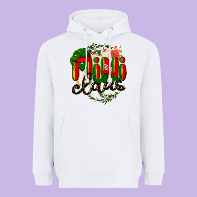 Mini Claus Christmas Heavyweight Hoodie Designed By Barkaloodesign