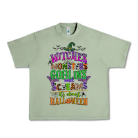 Oil Green witches monsters goblins and screams its almost halloween Urban Heavy Tee - CowGirlArtShop