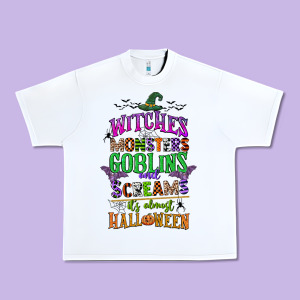 Witches Monsters Goblins And Screams Its Almost Halloween Urban Heavy Tee Designed By Cowgirlartshop