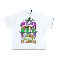 White witches monsters goblins and screams its almost halloween Urban Heavy Tee - CowGirlArtShop