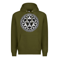 Army Green M.C. Escher Circle Limit IV Premium Hoodie - trangStudio