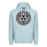 Blue Mist M.C. Escher Circle Limit IV Premium Hoodie - trangStudio