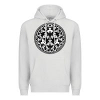 Dove Grey M.C. Escher Circle Limit IV Premium Hoodie - trangStudio