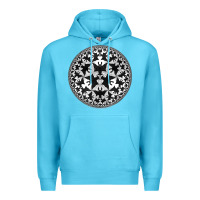 Ocean Blue M.C. Escher Circle Limit IV Premium Hoodie - trangStudio