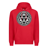 Red M.C. Escher Circle Limit IV Premium Hoodie - trangStudio