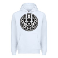 White M.C. Escher Circle Limit IV Premium Hoodie - trangStudio