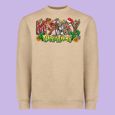 Merry Christmas Heavyweight Sweatshirt Designed By Cowhidedigitalart