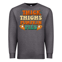 Charcoal Heather thick thighs pumpkin pies Premium Sweatshirt - BarkalooDesign