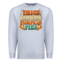 Heather Grey thick thighs pumpkin pies Premium Sweatshirt - BarkalooDesign