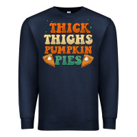 Navy thick thighs pumpkin pies Premium Sweatshirt - BarkalooDesign