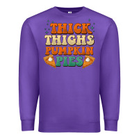 Purple thick thighs pumpkin pies Premium Sweatshirt - BarkalooDesign