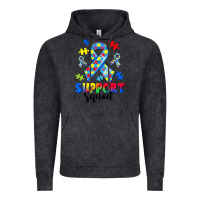 Vintage Black support squad autism Vintage Hoodie - CowGirlArtShop