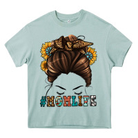 Mom Life Messy Bun Heavy Core Tee | Teevron
