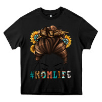 Black mom life messy bun Heavy Core Tee - Jasminsmagicworld
