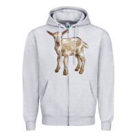 Heather Grey Baby Saanen Goat Zipper Hoodie - LillyAllenDesigns