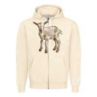 Sandshell Baby Saanen Goat Zipper Hoodie - LillyAllenDesigns