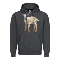 Smoke Baby Saanen Goat Zipper Hoodie - LillyAllenDesigns