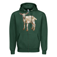 Sports Green Baby Saanen Goat Zipper Hoodie - LillyAllenDesigns