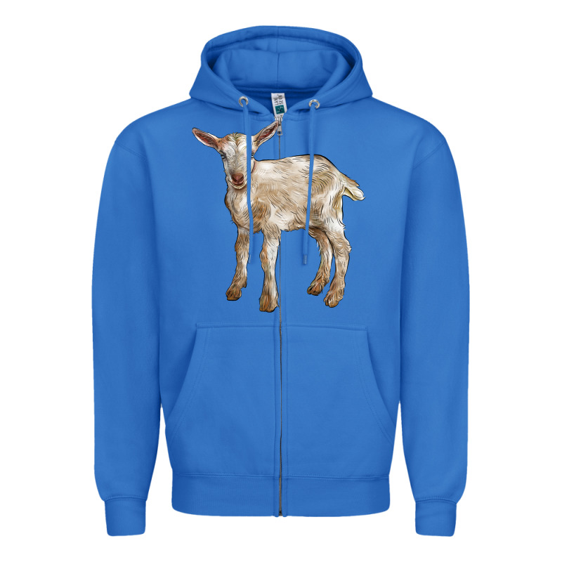 Baby Saanen Goat Zipper Hoodie by LillyAllenDesigns | Teevron