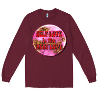 Burgundy self love is the best love olivia Long Sleeve Tee - OliviaCreatesArt