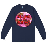 Navy self love is the best love olivia Long Sleeve Tee - OliviaCreatesArt