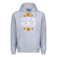 Heather Grey funny cookie lover baking cookies baker candy gift Premium Hoodie - trangStudio