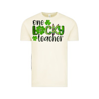St. Patrick's Day One Lucky Teacher Vintage Tee | Teevron