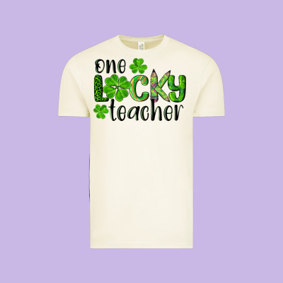 St. Patrick's Day One Lucky Teacher Vintage Tee Designed By Ranaportraitstore