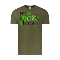 Vintage Olive st. patrick's day one lucky teacher Vintage Tee - RanaPortraitStore