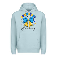 Blue Mist Down Right Amazing Premium Hoodie - CowhideDigitalArt