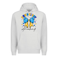 Dove Grey Down Right Amazing Premium Hoodie - CowhideDigitalArt
