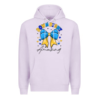 Lilac Down Right Amazing Premium Hoodie - CowhideDigitalArt