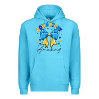 Ocean Blue Down Right Amazing Premium Hoodie - CowhideDigitalArt