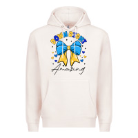 Pale Pink Down Right Amazing Premium Hoodie - CowhideDigitalArt