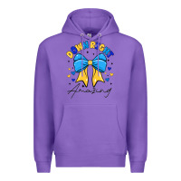 Purple Down Right Amazing Premium Hoodie - CowhideDigitalArt