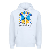 White Down Right Amazing Premium Hoodie - CowhideDigitalArt