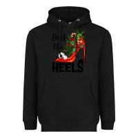 Black deck the heels Christmas Heavyweight Hoodie - BarkalooDesign