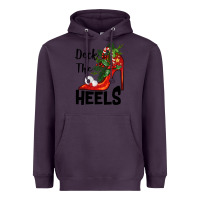 Plum deck the heels Christmas Heavyweight Hoodie - BarkalooDesign