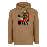 Toasted Coconut deck the heels Christmas Heavyweight Hoodie - BarkalooDesign
