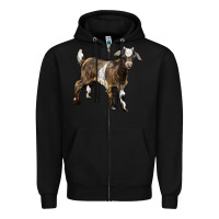 Black Baby Tennessee Fainting Goat Zipper Hoodie - LillyAllenDesigns