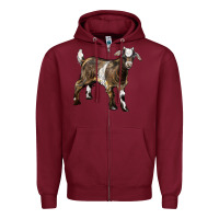Burgundy Baby Tennessee Fainting Goat Zipper Hoodie - LillyAllenDesigns
