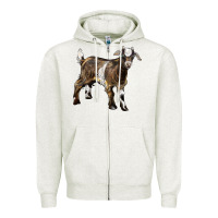 Oatmeal Heather Baby Tennessee Fainting Goat Zipper Hoodie - LillyAllenDesigns