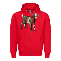 Red Baby Tennessee Fainting Goat Zipper Hoodie - LillyAllenDesigns
