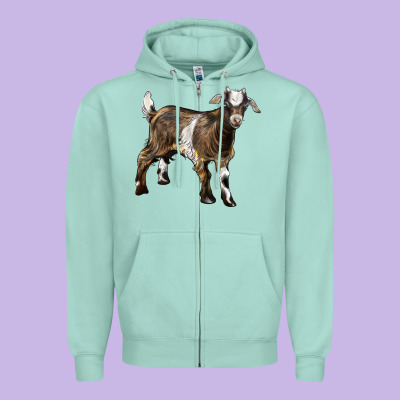 Baby Tennessee Fainting Goat Zipper Hoodie Designed By Lillyallendesigns
