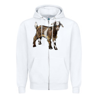 White Baby Tennessee Fainting Goat Zipper Hoodie - LillyAllenDesigns